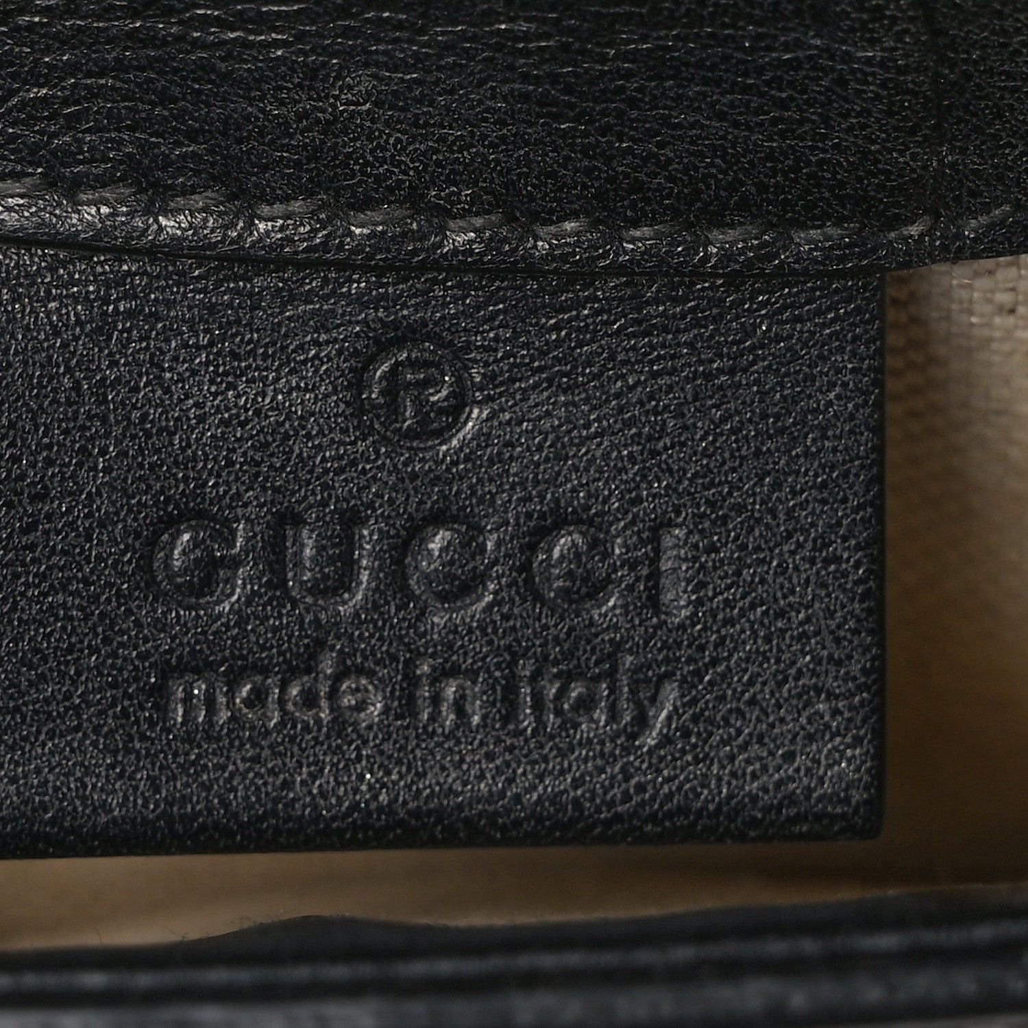 Gucci Calfskin GG Tennis Embossed Messenger Bag Black 6 of 10