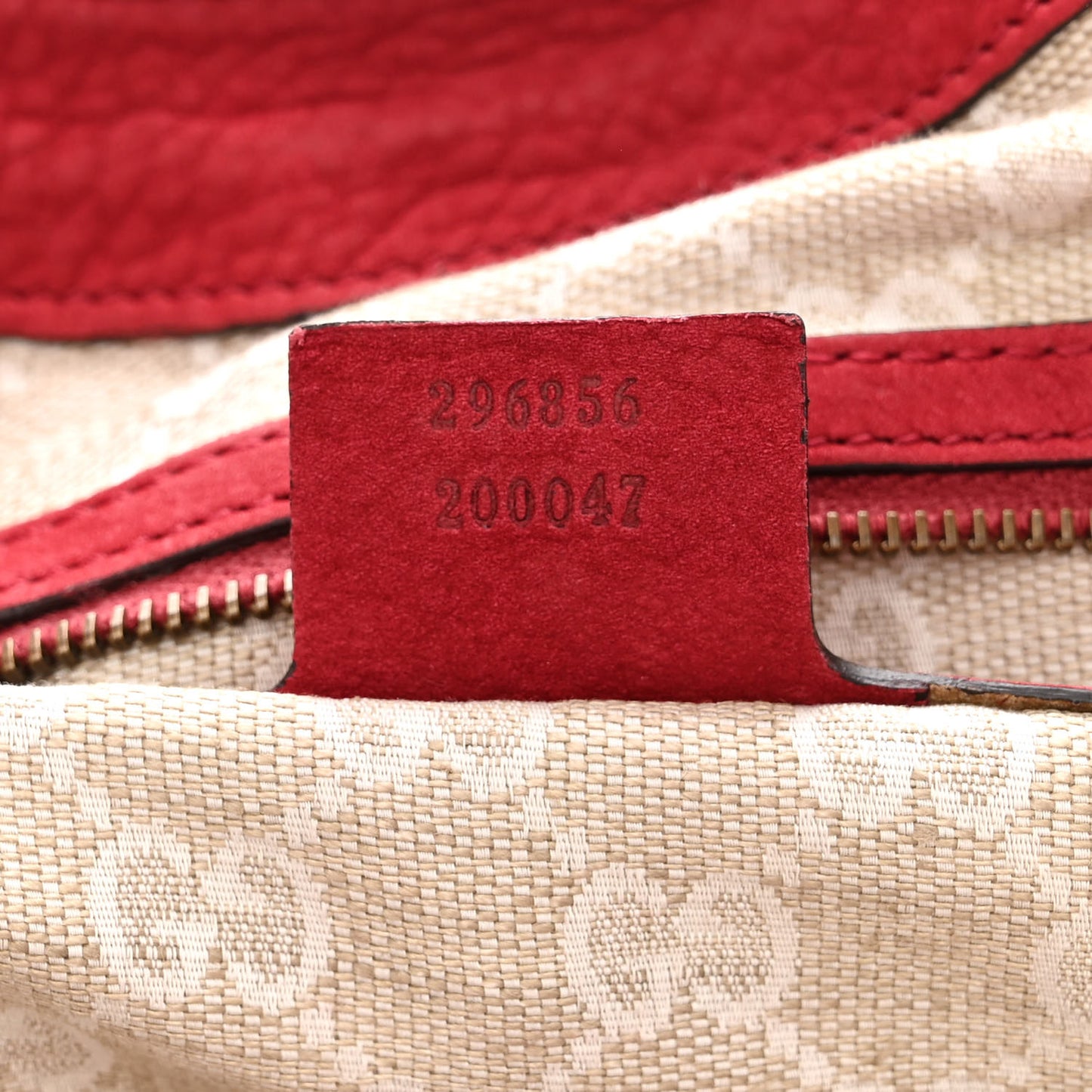 Nubuck Medium Soft Stirrup Shoulder Bag Red