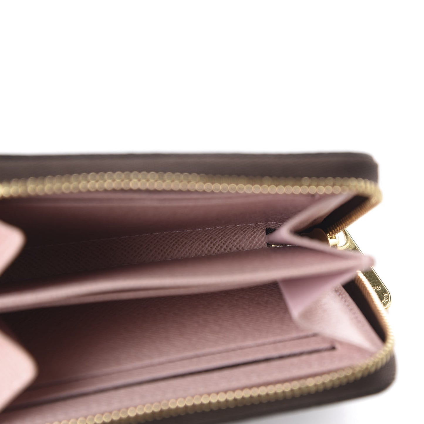 Damier Ebene Zippy Coin Purse Rose Ballerine