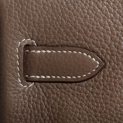 Hermes Taurillon Clemence Birkin 30 Etoupe 4 of 25