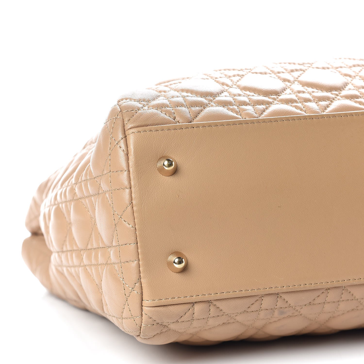 Christian Dior Lambskin Cannage Large Dior Soft Shopping Tote Beige 8 of 14
