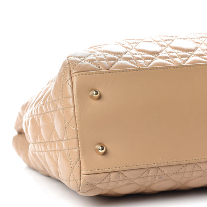 Christian Dior Lambskin Cannage Large Dior Soft Shopping Tote Beige 8 of 14