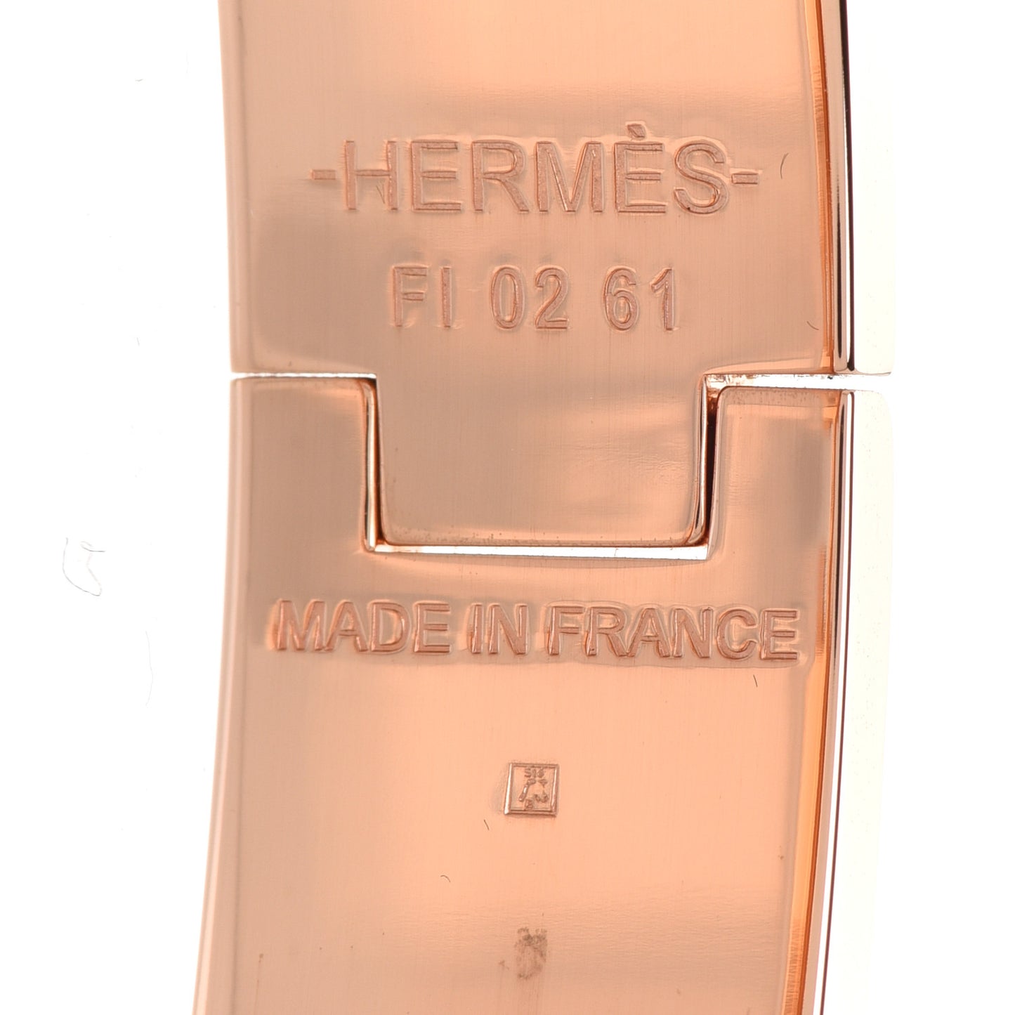 Enamel Narrow Clic Clac H Bracelet PM Rose Dragee