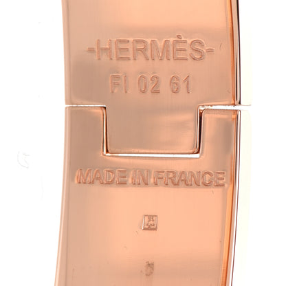 Hermes Enamel Narrow Clic Clac H Bracelet PM Rose Dragee 3 of 5