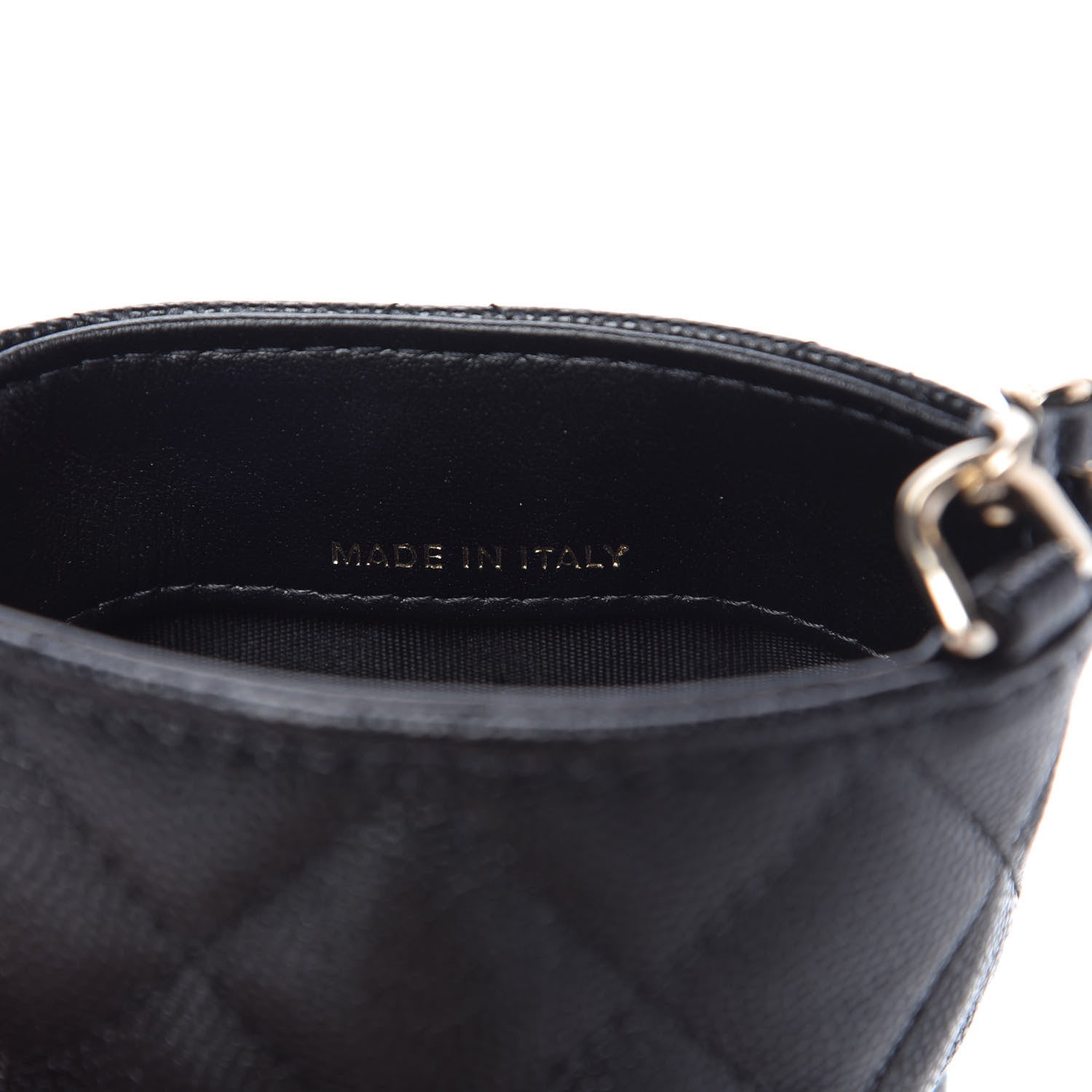 Chanel Caviar Quilted French New Wave Phone Holder With Chain Black 9 of 11
