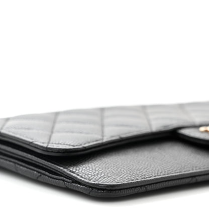 Chanel Caviar Quilted Classic Pouch With Handle Black 9 of 11