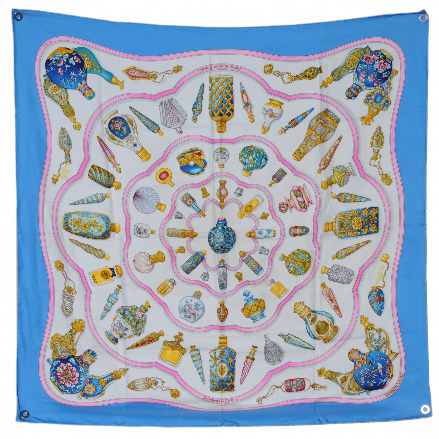 Silk Qu Importe Le Flacon Scarf 90 Bleu
