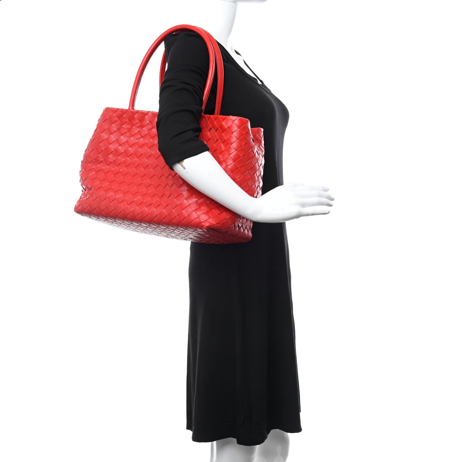 Bottega Veneta Nappa Intrecciato Tote Bag Red 2 of 11
