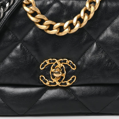 Chanel Goatskin Quilted Medium Chanel 19 Flap Black 7 of 10