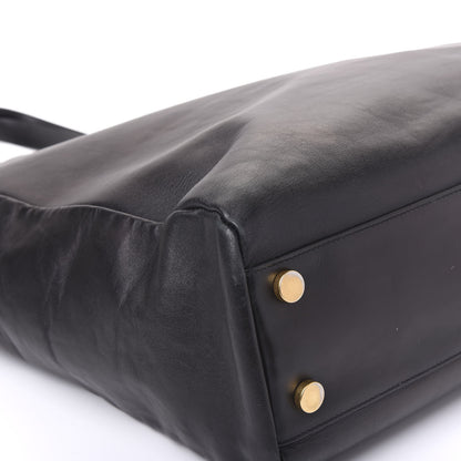 Saint Laurent Calfskin Suede North South Reversible Shopping Tote Black 7 of 10