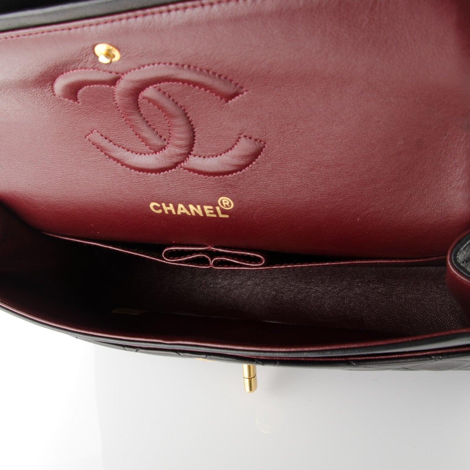 Chanel Lambskin Quilted Medium Double Flap Black 5 of 9