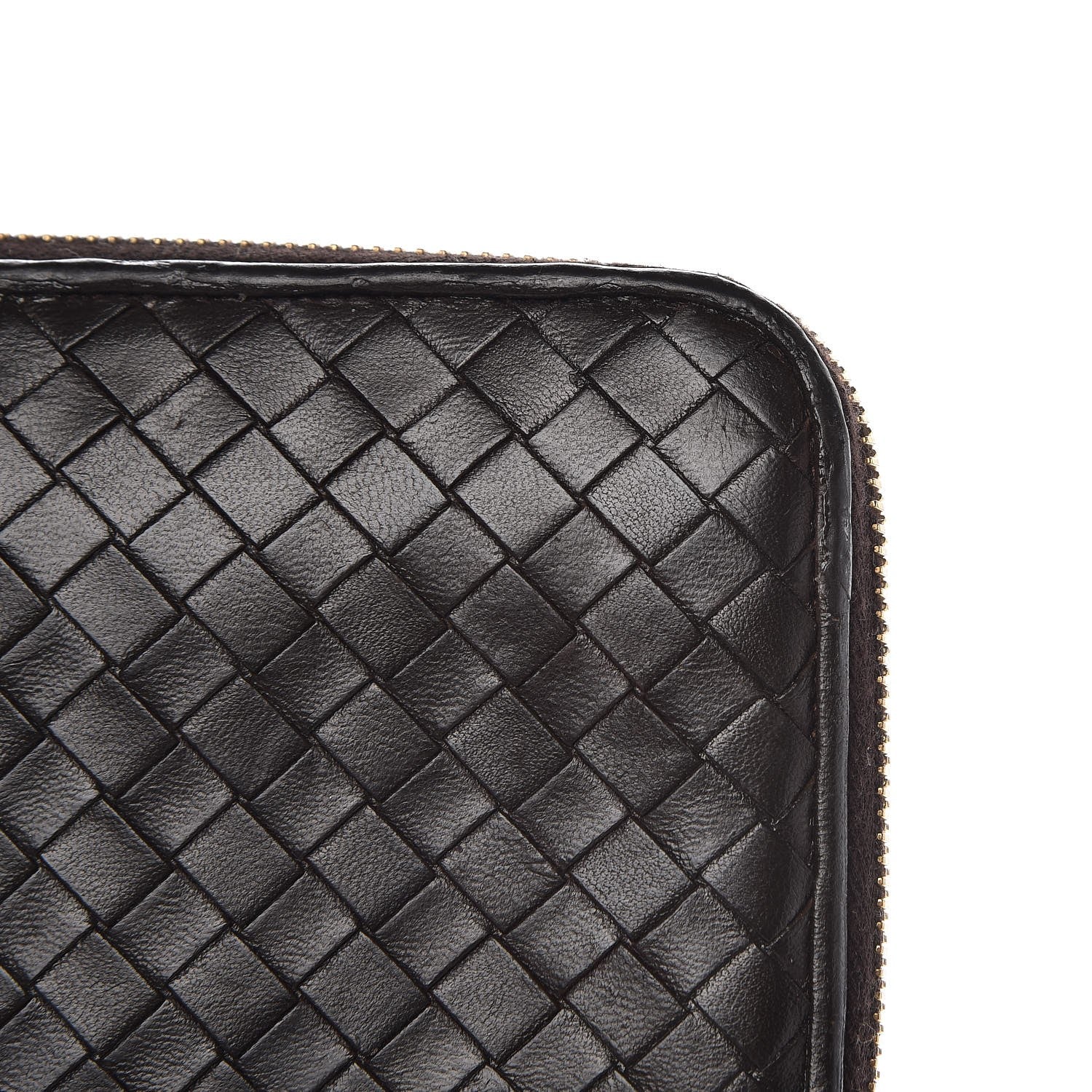 Bottega Veneta Nappa Intrecciato Zip Around Wallet Ebano 10 of 12