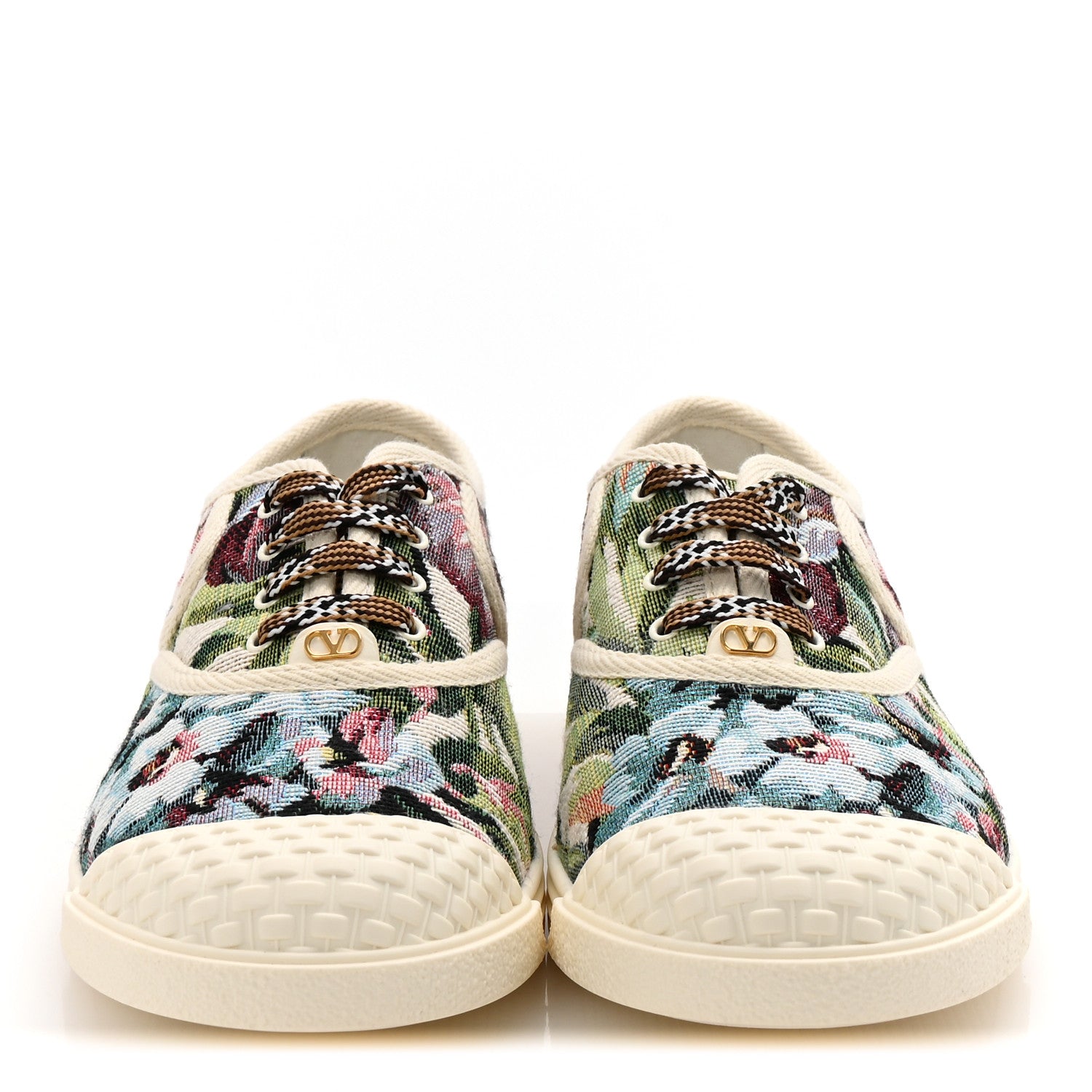 Valentino Garavani Metallic Jacquard Apres L'hiver Womens Bay By Bay Sneakers 39 Multicolor 3 of 10