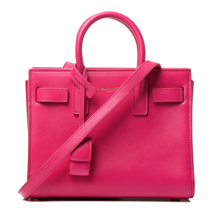 Saint Laurent Calfskin Nano Sac De Jour Lipstick Fuchsia 1 of 3