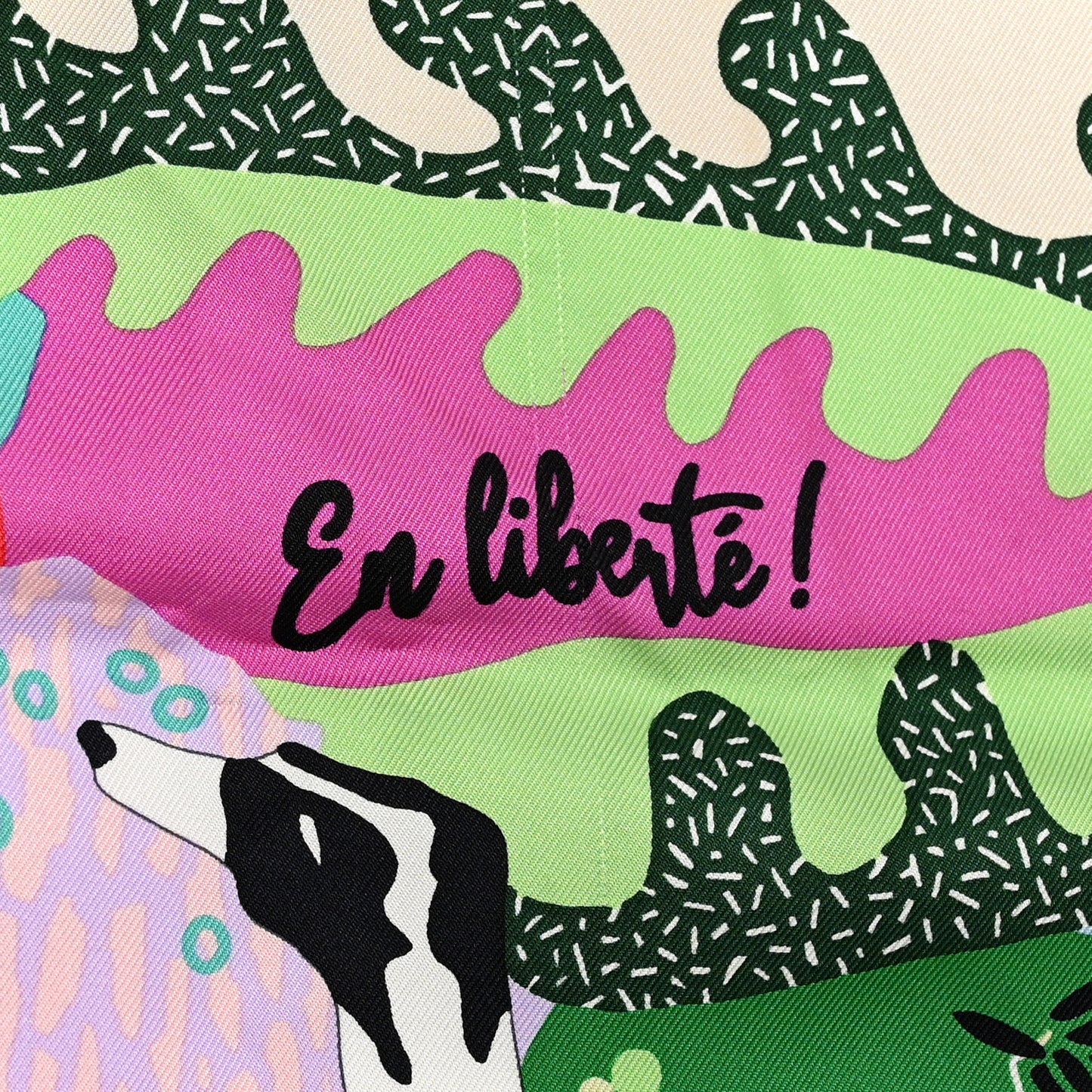 Silk En Liberte Scarf 90 Bleu Moyen Vert