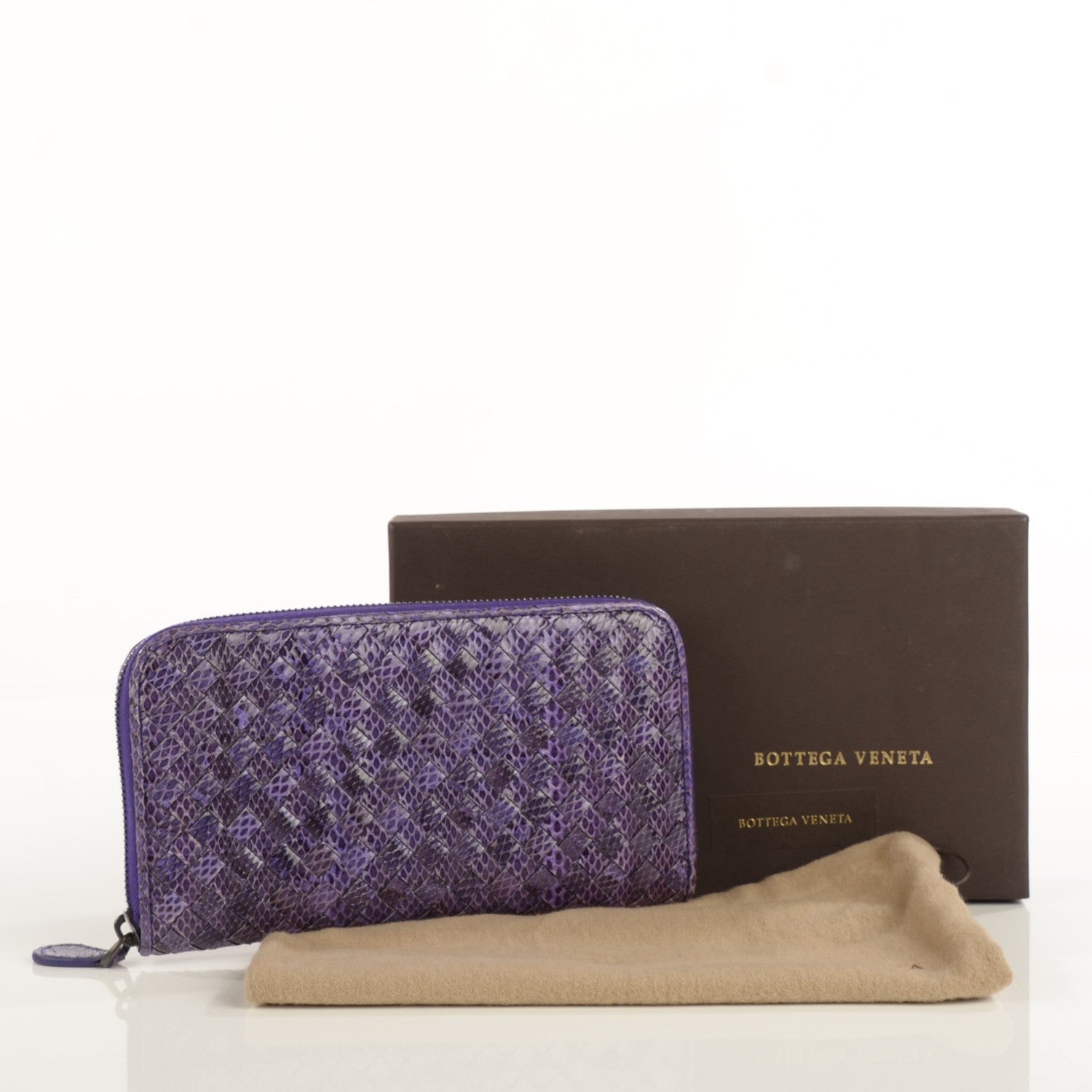 Bottega Veneta Ayers Livrea Intrecciato Zip Around Wallet Plum 6 of 10