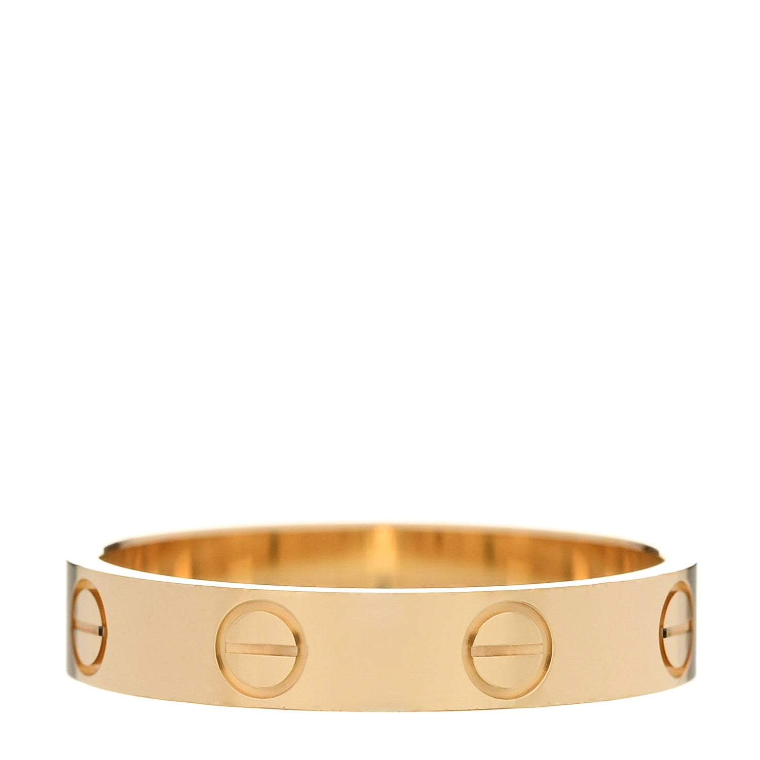 Cartier 18K Yellow Gold 3.5mm LOVE Wedding Band Ring 53 6.5 3 of 5