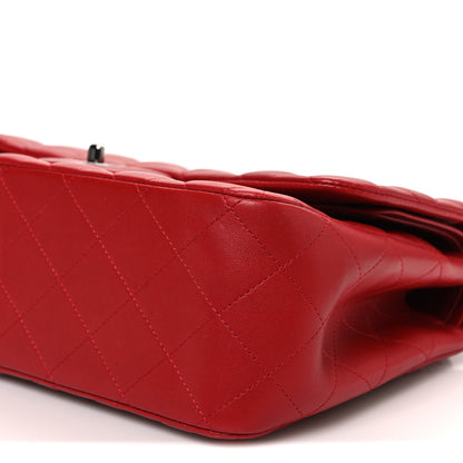 Chanel Lambskin Quilted Jumbo Double Flap Red 10 of 12