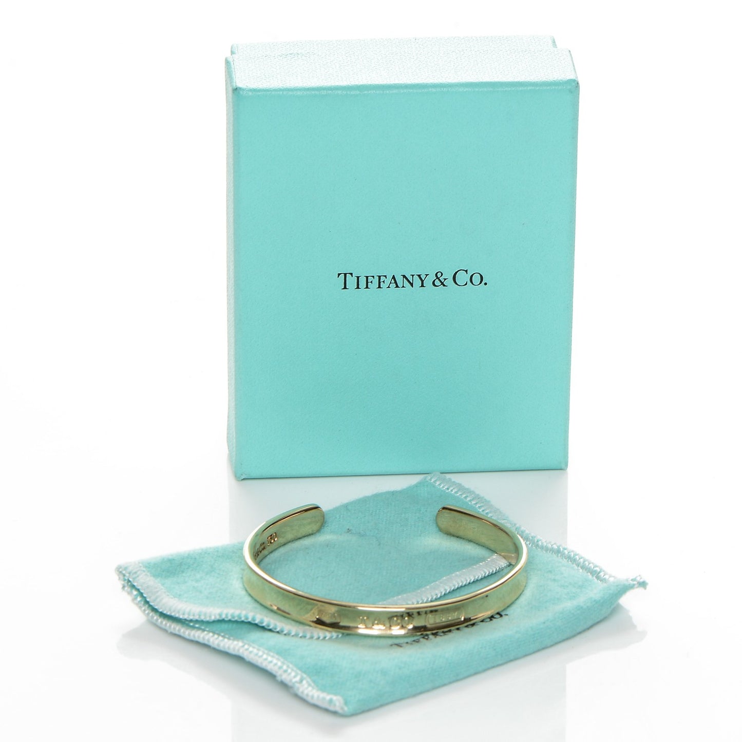 18K Yellow Gold Narrow 1837 Cuff Bracelet