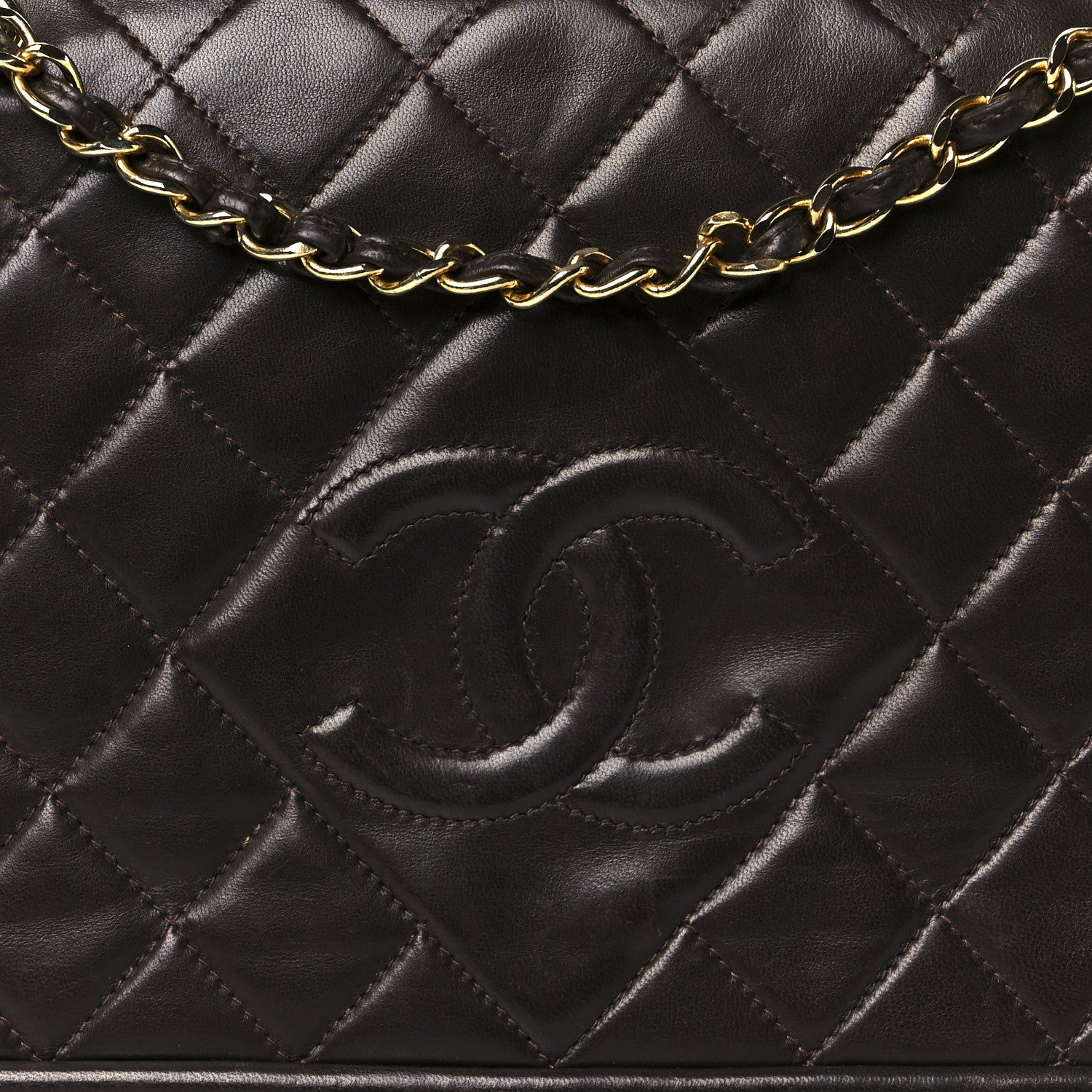 Chanel Lambskin Quilted Timeless CC Single Flap Brown 9 of 12