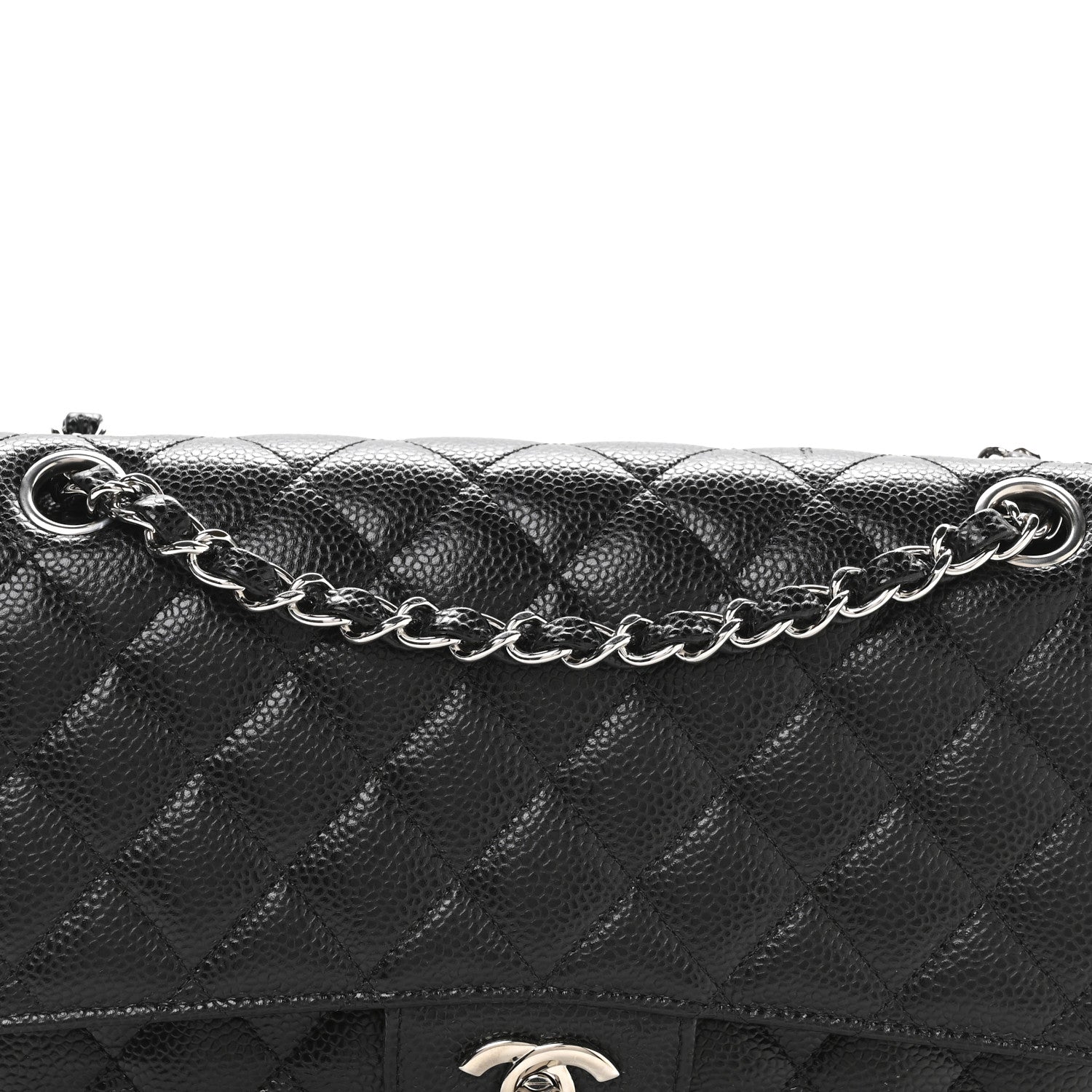 Chanel Caviar Quilted Medium Double Flap Black 8 of 10