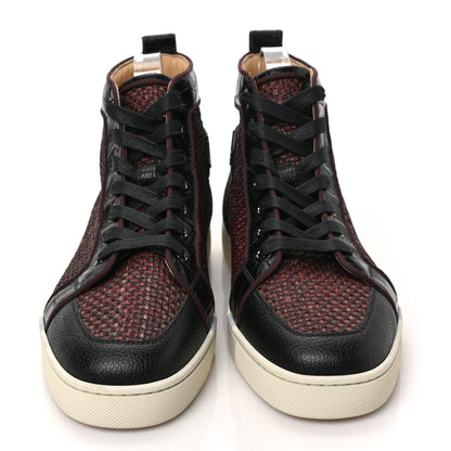 Christian Louboutin Raffia Crocodile Embossed Rantus Mens Orlato Flat Sneakers 42.5 Bordeaux 2 of 8