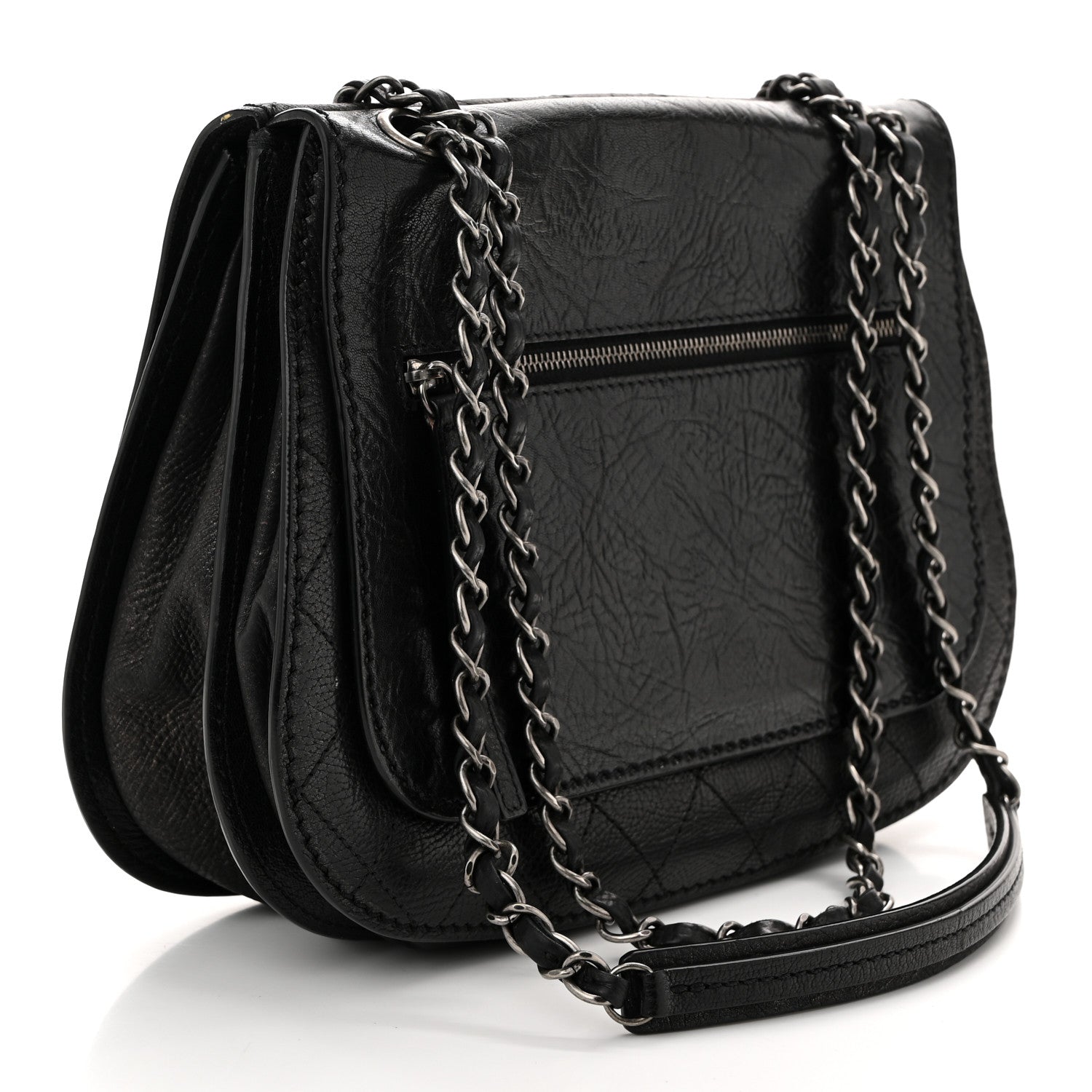Chanel Calfskin Coco Twin Large Flap Black 3 of 12
