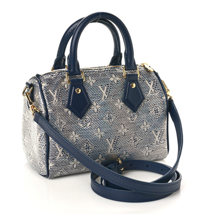 Louis Vuitton Monoglam Speedy Bandouliere 20 Blue 3 of 8