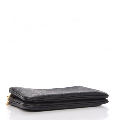 Louis Vuitton Empreinte Double Zip Pochette Black 4 of 10