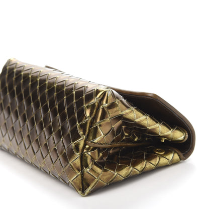 Bottega Veneta Metallic Nappa Intrecciato Cosmetic Case Dark Bronze 12 of 13