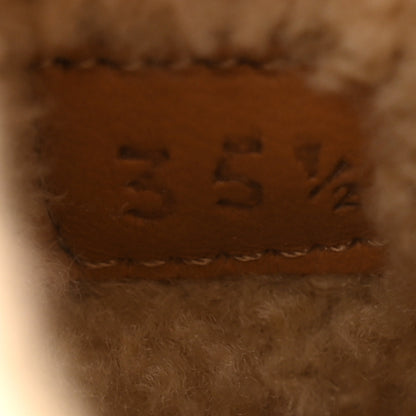 Gucci Covered Wool GG Monogram Womens Fria Horsebit Ankle Boots 35.5 Blue Red Butterscotch 8 of 8