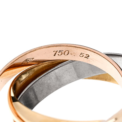 Cartier 18K Pink Yellow White Gold Classic Les Must De Cartier Trinity Ring 52 6 5 of 5