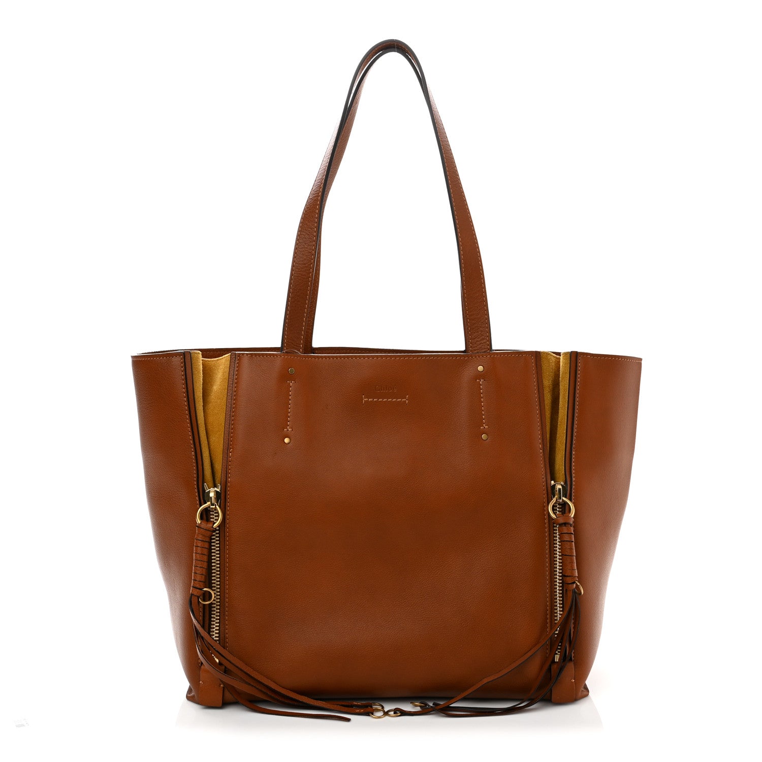Chloe Smooth Calfskin Medium Milo Shopping Tote Caramel 1 of 10