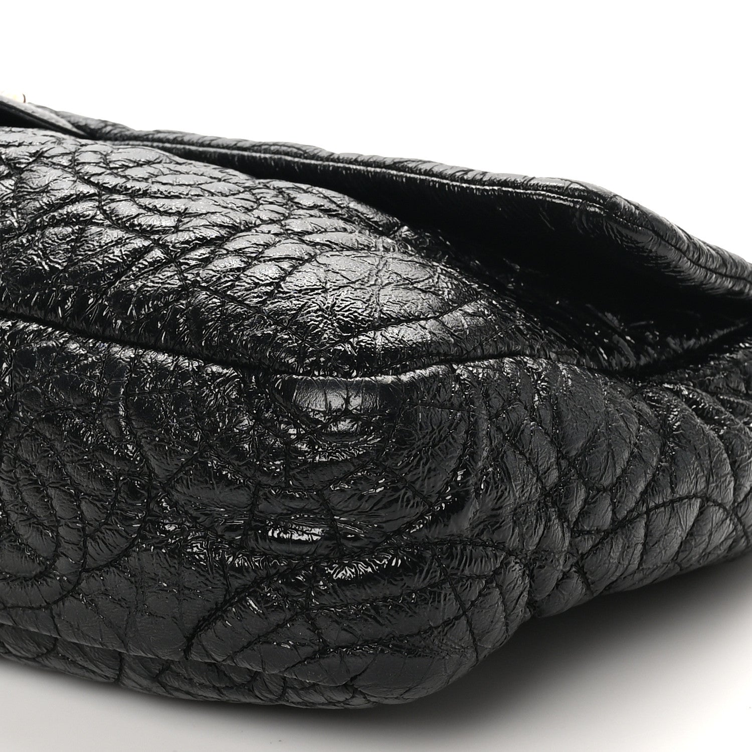 Chanel Vinyl Graphic Edge Flap Black 10 of 10