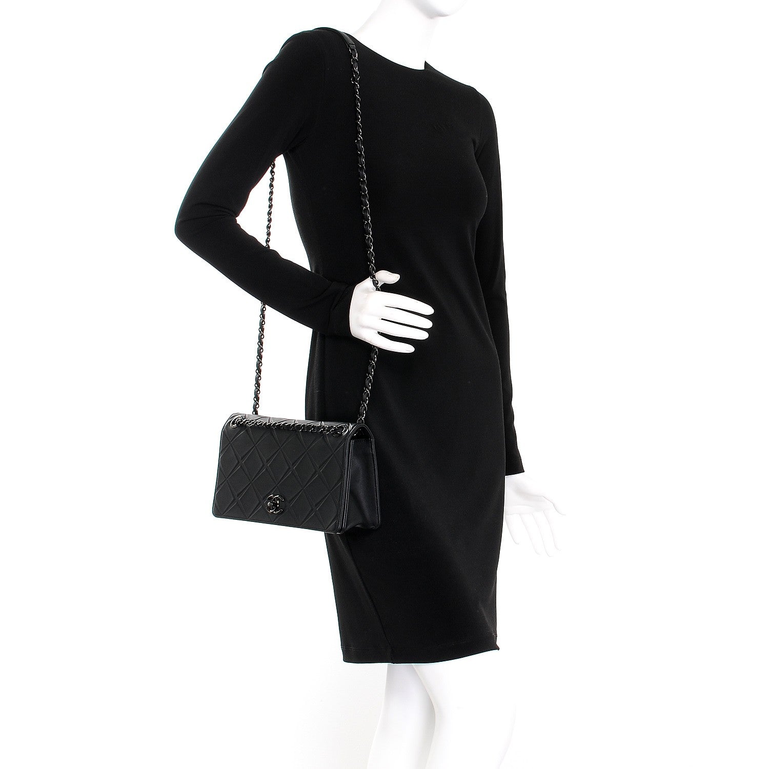 Chanel Calfskin Small Propeller Flap Black 2 of 11