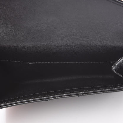 Saint Laurent Lambskin Y Quilted Monogram Compact Loulou Wallet Black 5 of 8