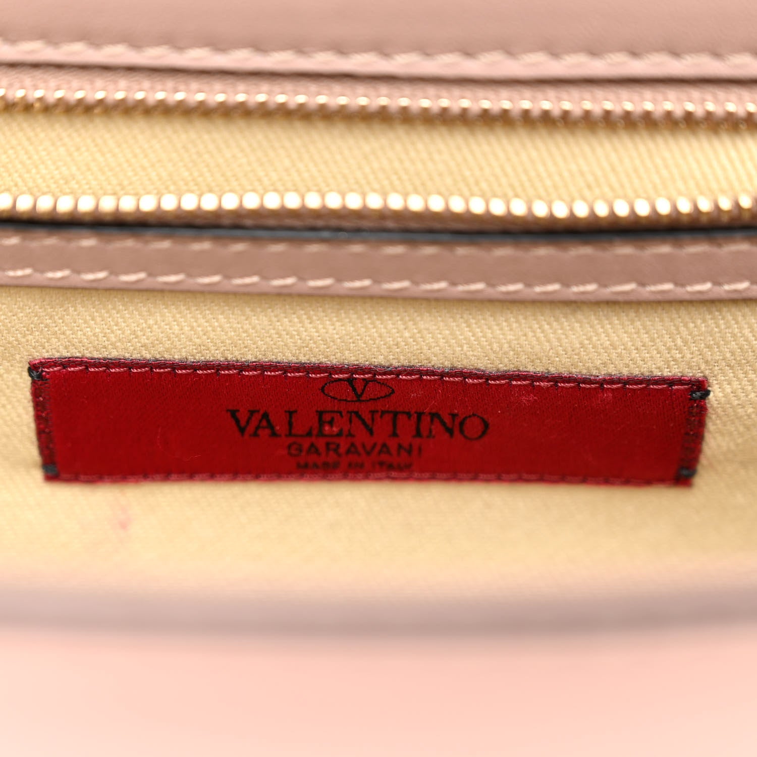 Valentino Garavani Vitello Medium Glam Lock Rockstud Flap Poudre 6 of 9