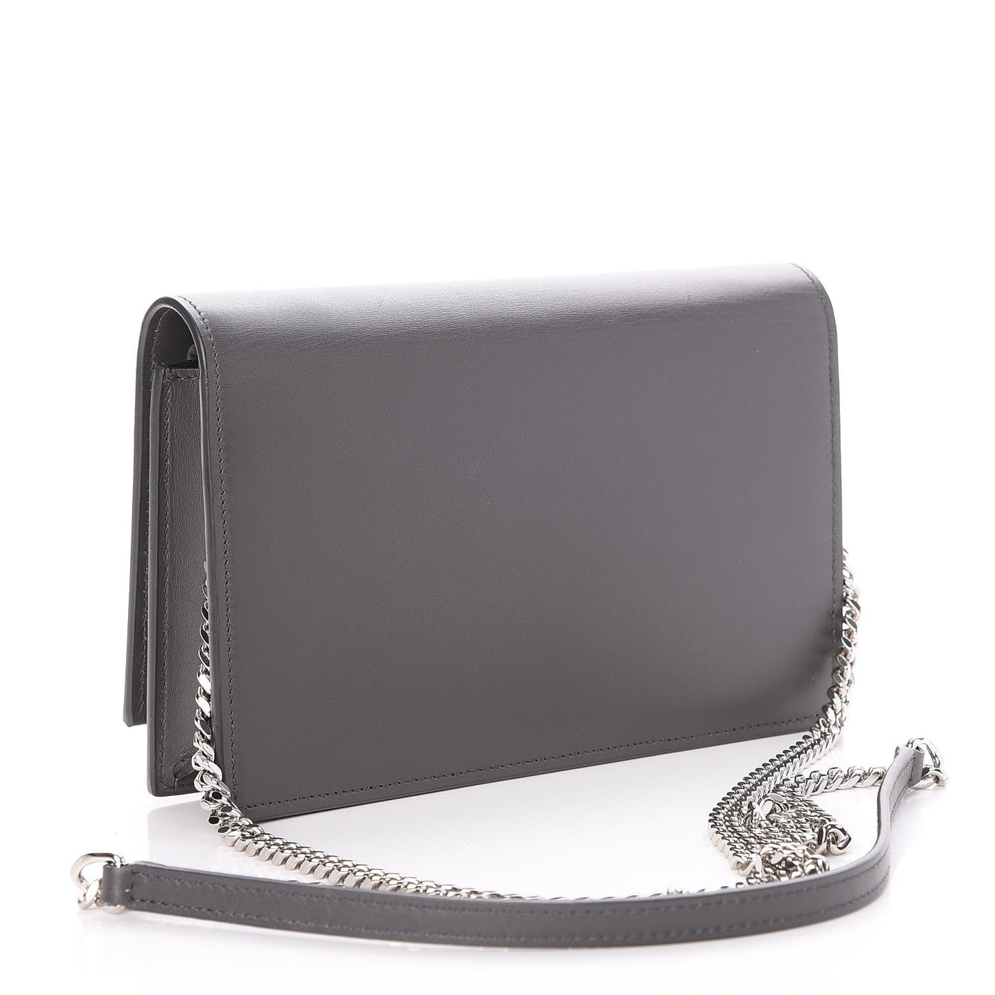 Smooth Calfskin Classic Monogram Kate Tassel Chain Wallet Grey
