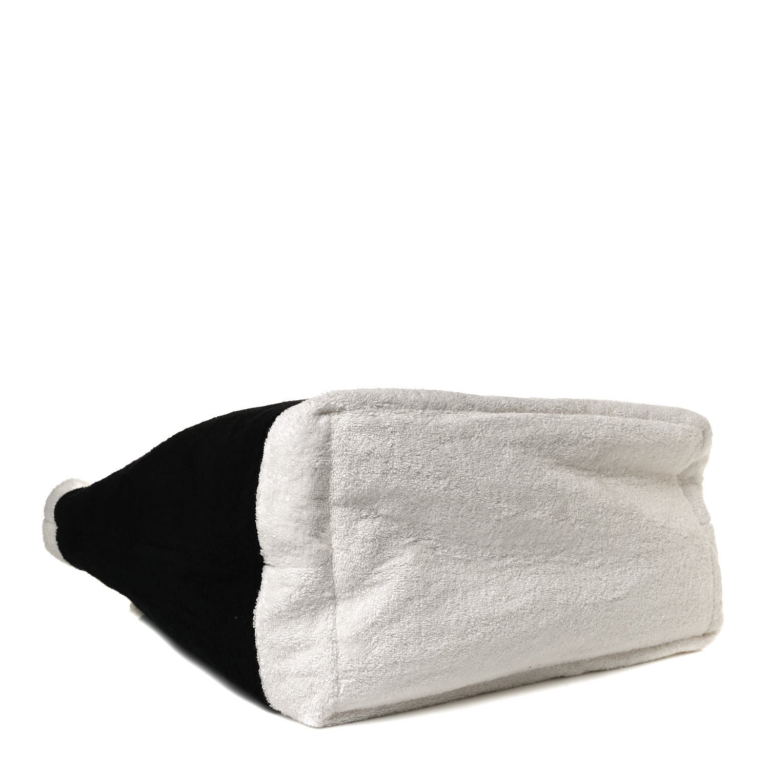 Chanel Terry Cotton CC Beach Tote Towel Set Black White 4 of 11