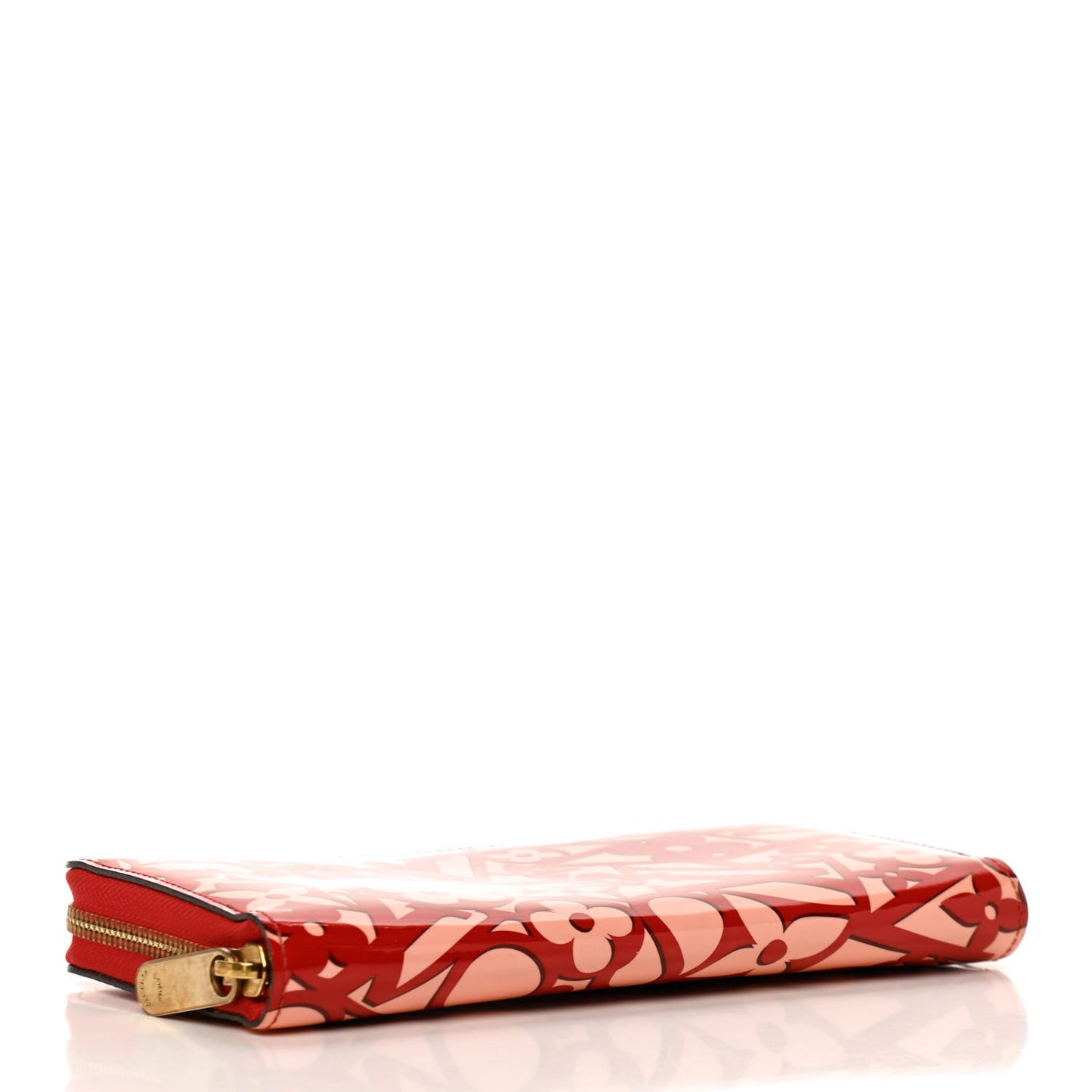 Patent Sweet Monogram Zippy Wallet Pomme D'Amour