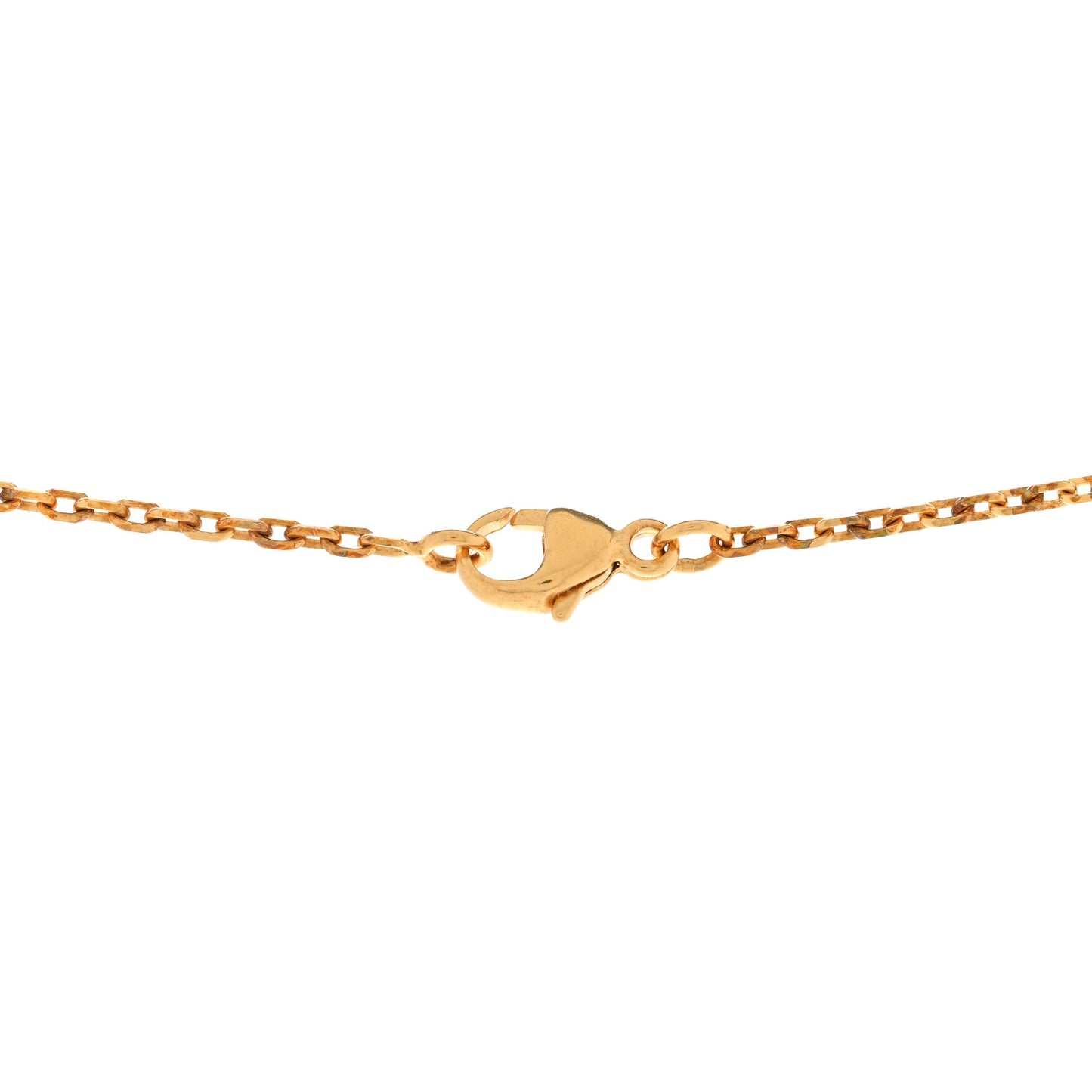 Lacquered Gold Mini Pop H Pendant Necklace Rose Dragee