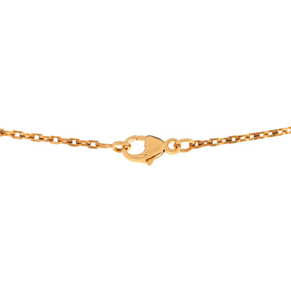 Hermes Lacquered Gold Mini Pop H Pendant Necklace Rose Dragee 5 of 9