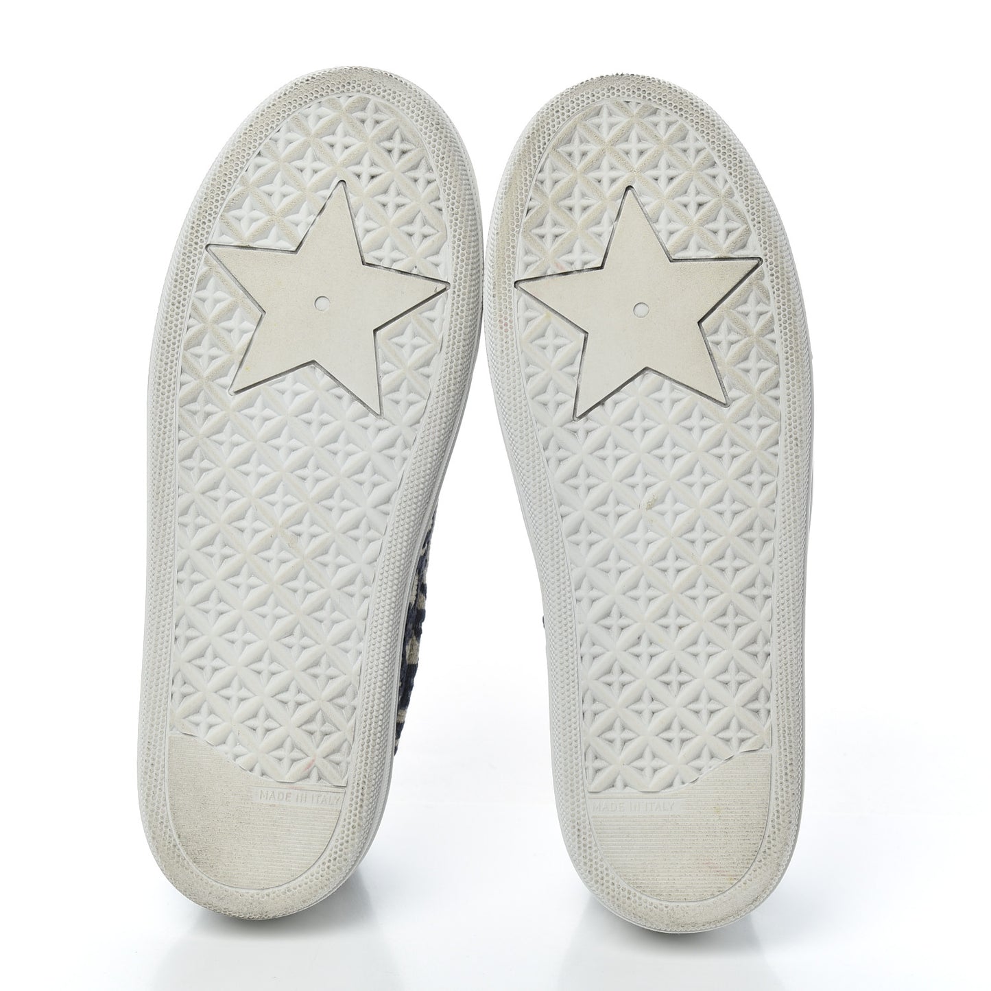 Canvas Oblique Embroidered Womens Solar Slip On Sneakers 37.5 Deep Blue