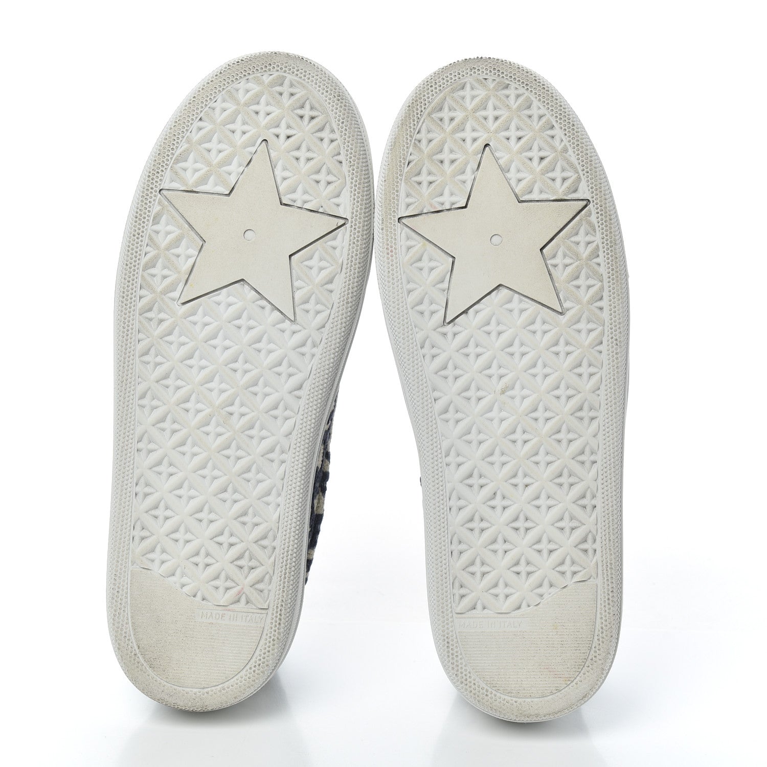 Christian Dior Canvas Oblique Embroidered Womens Solar Slip On Sneakers 37.5 Deep Blue 5 of 15