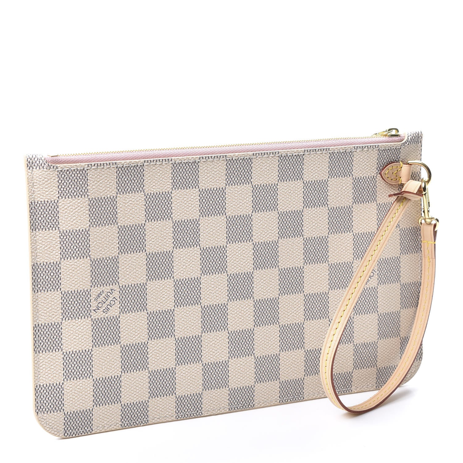 Louis Vuitton Damier Azur Neverfull MM GM Pochette Rose Ballerine 2 of 8