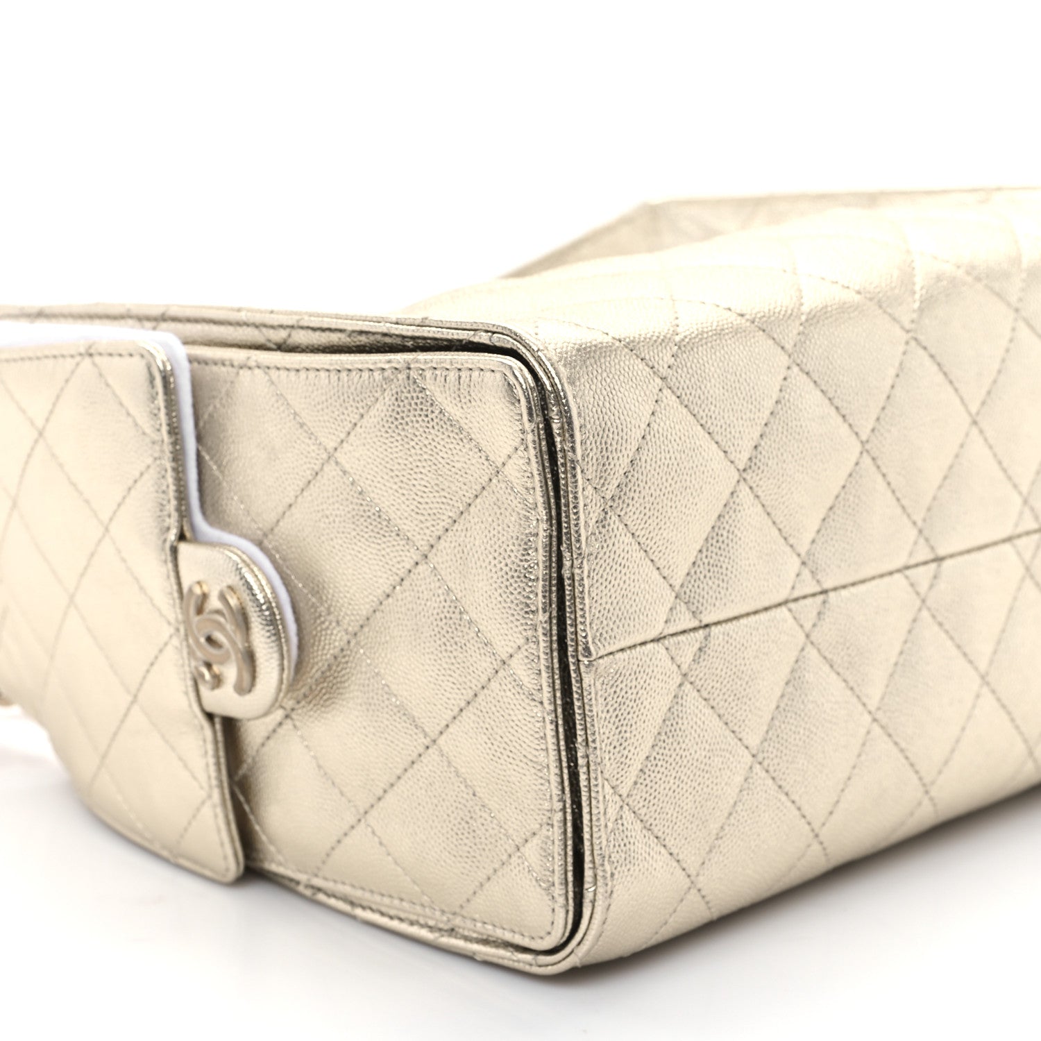 Chanel Metallic Caviar Quilted Small Chanel 25 Handbag Gold 9 of 11