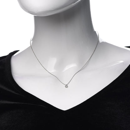 Tiffany Platinum Diamond .17ct Solitaire Pendant Necklace 2 of 6