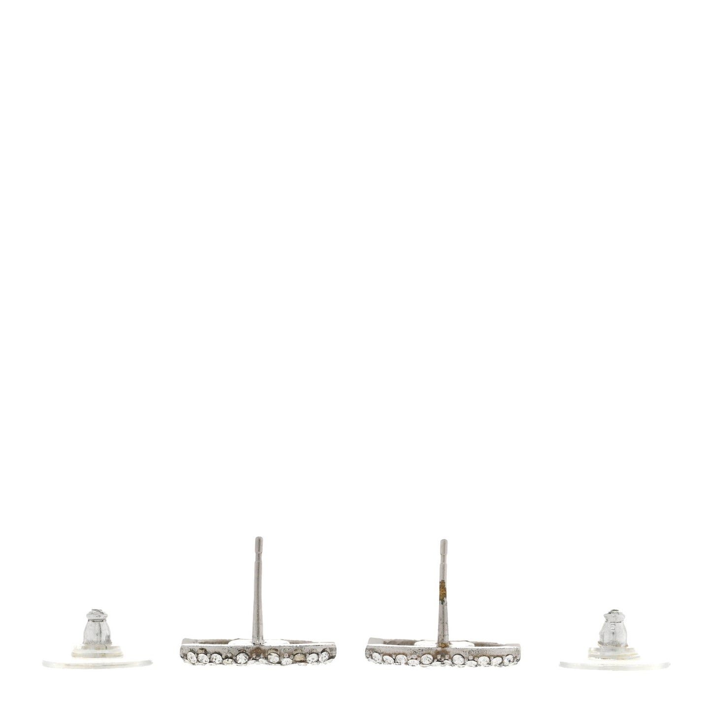 Crystal CC Earrings Silver