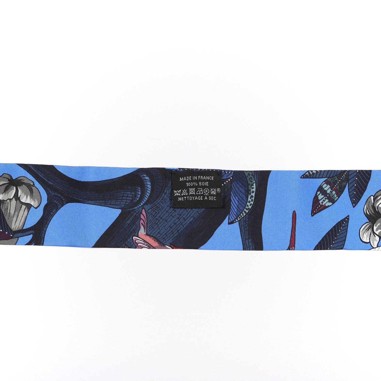 Hermes Silk Tree Of Song Twilly Cobalt Rouge 2 of 3