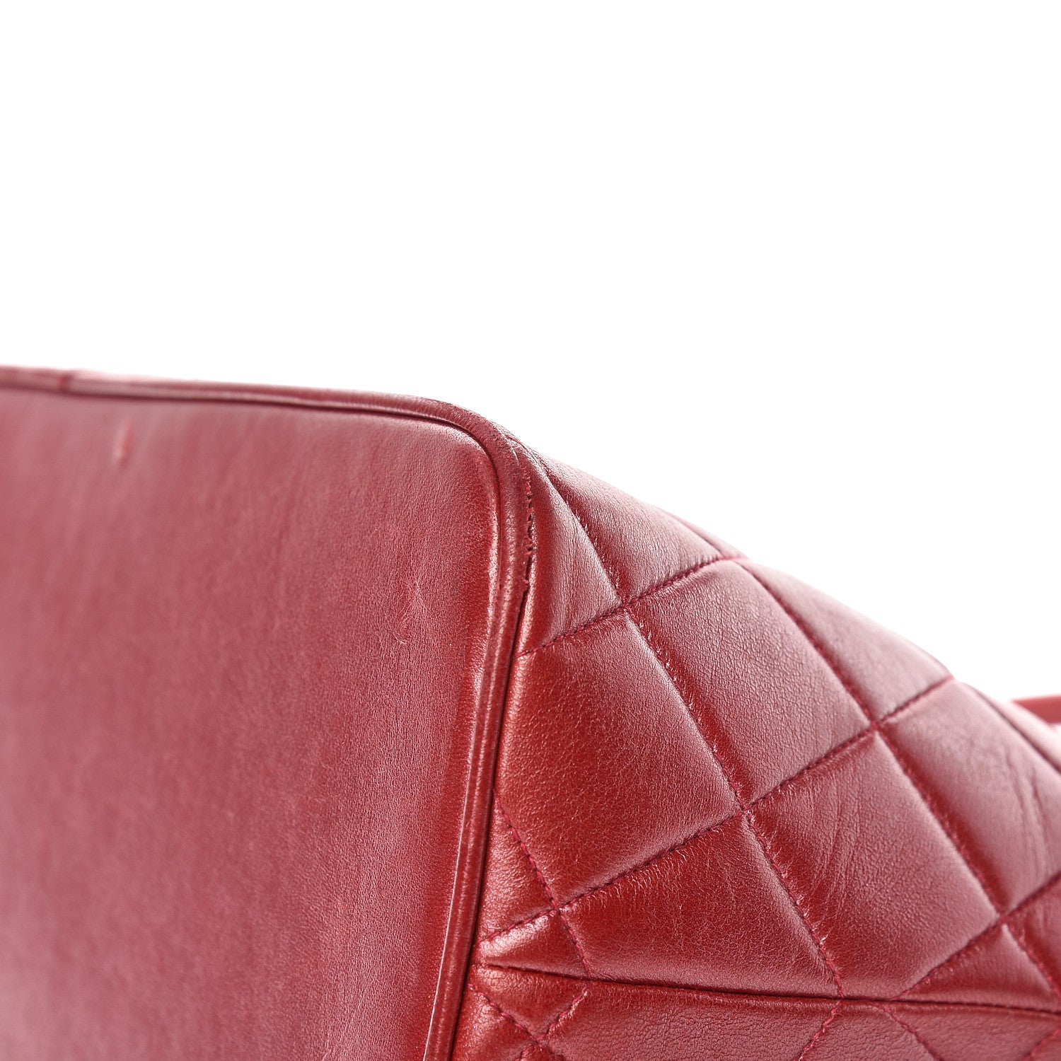 Chanel Lambskin Quilted Medallion Tote Red 12 of 20